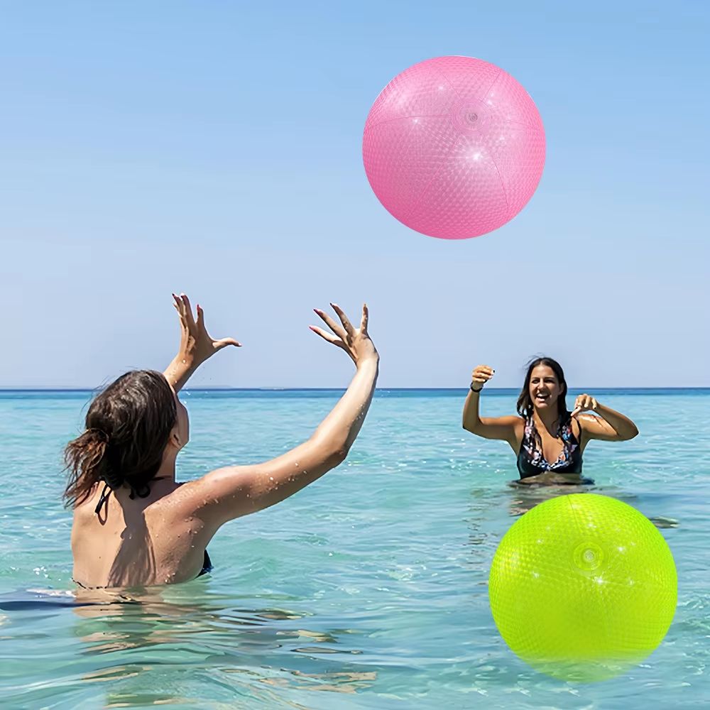 PearlSplash Colorful Inflatable Beach Ball  PearlPrint PVC Ball For Pool  Party Games 1