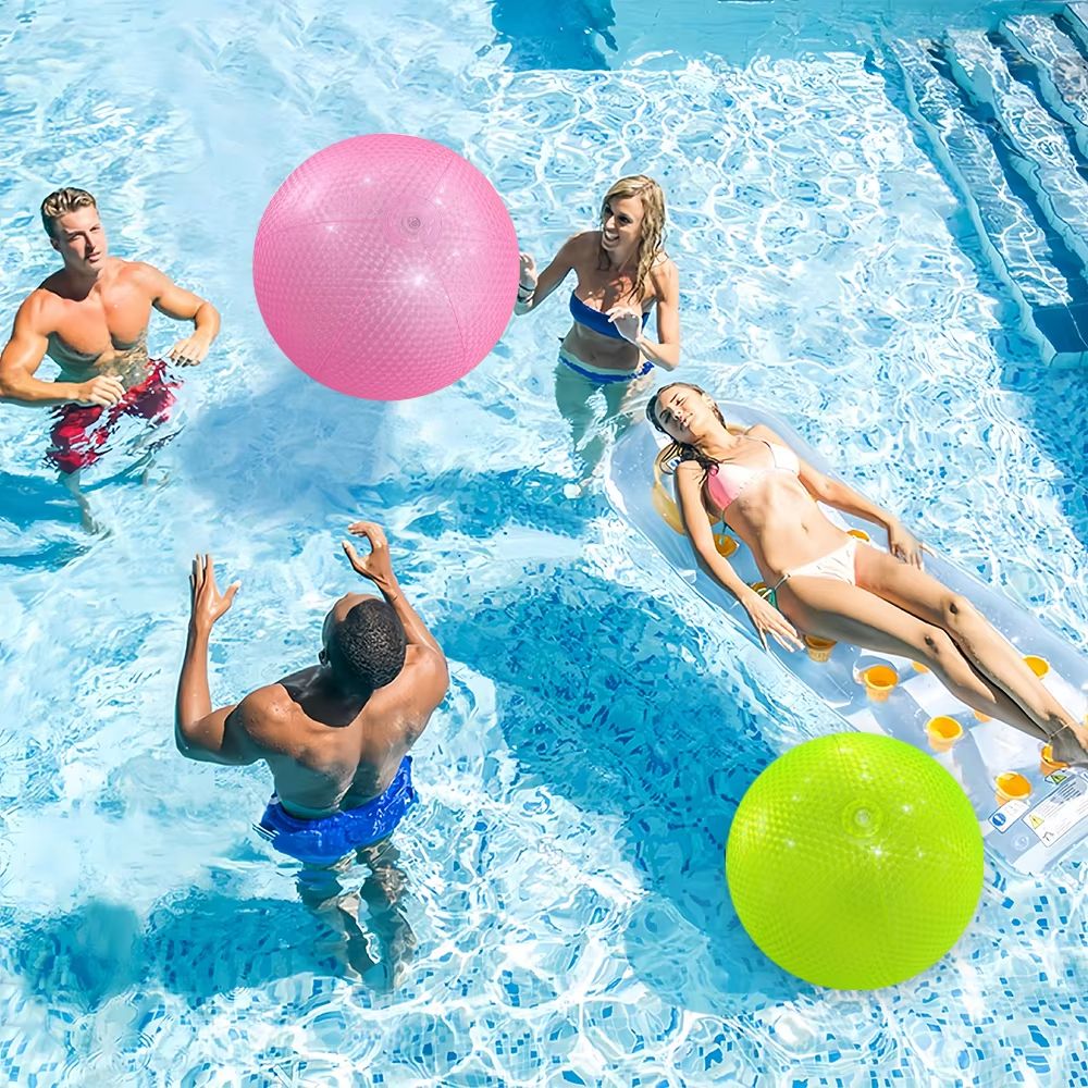 PearlSplash Colorful Inflatable Beach Ball  PearlPrint PVC Ball For Pool  Party Games 2