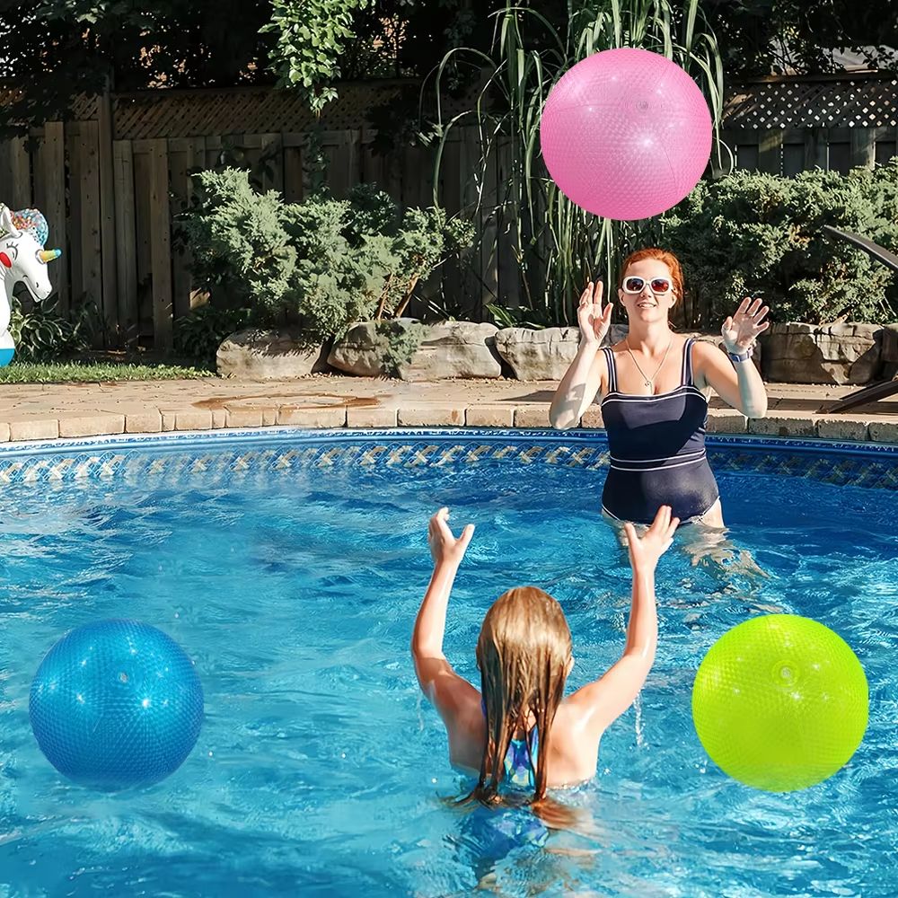 PearlSplash Colorful Inflatable Beach Ball  PearlPrint PVC Ball For Pool  Party Games 5
