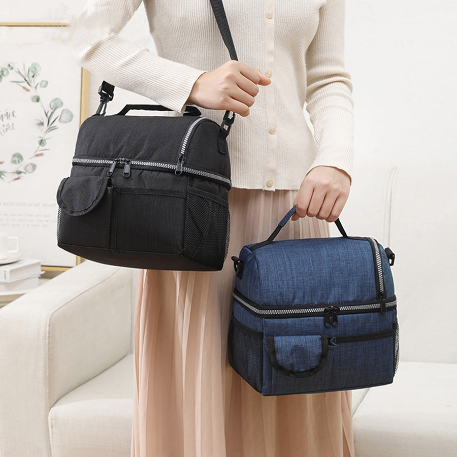 Portable Thermal Lunch Bag Durable Food Box Waterproof Office Cooler Lunch Box Ice Insulated Case 4