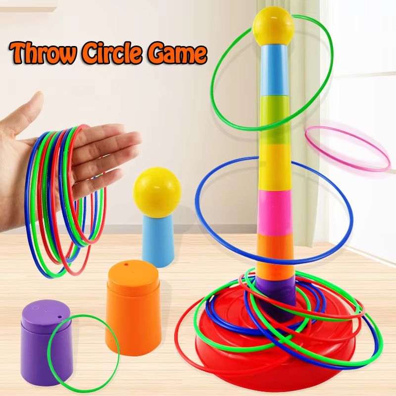 Ring & Stack Play Tower Game Set – Interactive Throw-Circle & Layered Stack Toy for Kids
