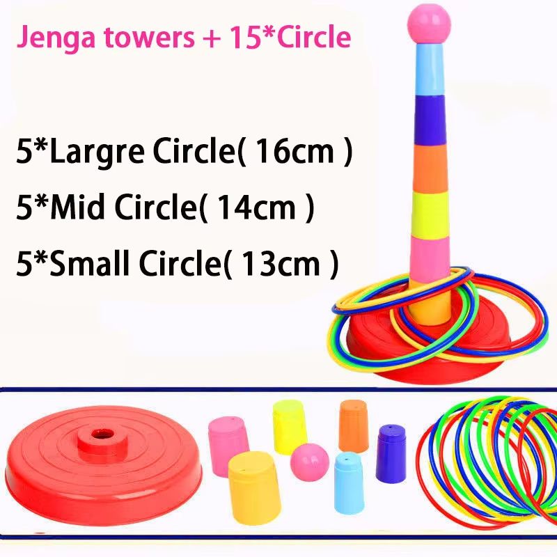 Ring  Stack Play Tower Game Set  Interactive ThrowCircle  Layered Stack Toy For Kids 6
