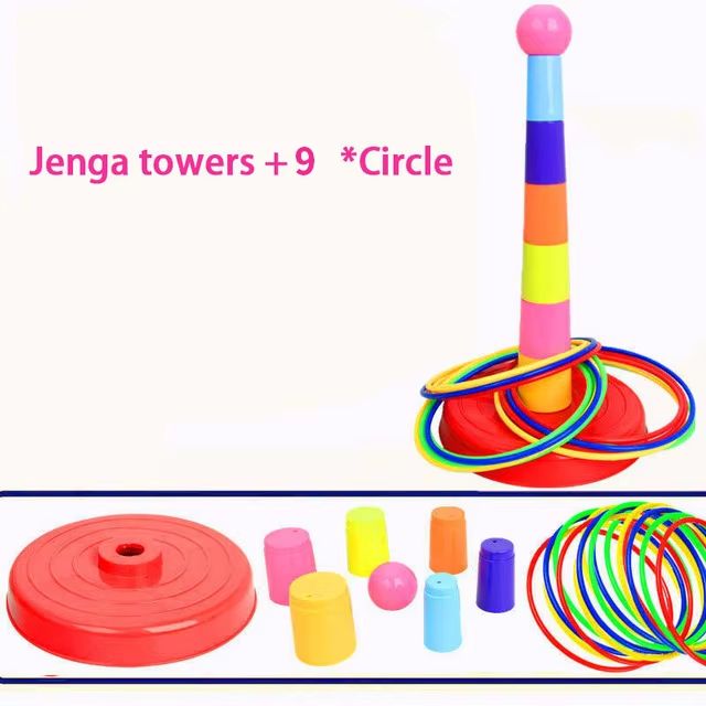 Ring  Stack Play Tower Game Set  Interactive ThrowCircle  Layered Stack Toy For Kids 7