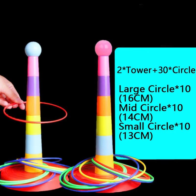 Ring  Stack Play Tower Game Set  Interactive ThrowCircle  Layered Stack Toy For Kids 9