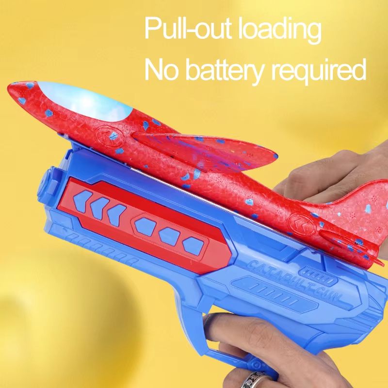 SkyBolt Foam Plane Launcher Set  Outdoor Catapult Gun With Foam Airplane For Kids 2