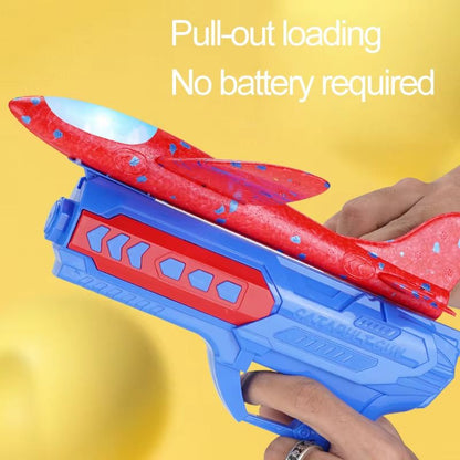 SkyBolt Foam Plane Launcher Set  Outdoor Catapult Gun With Foam Airplane For Kids 2