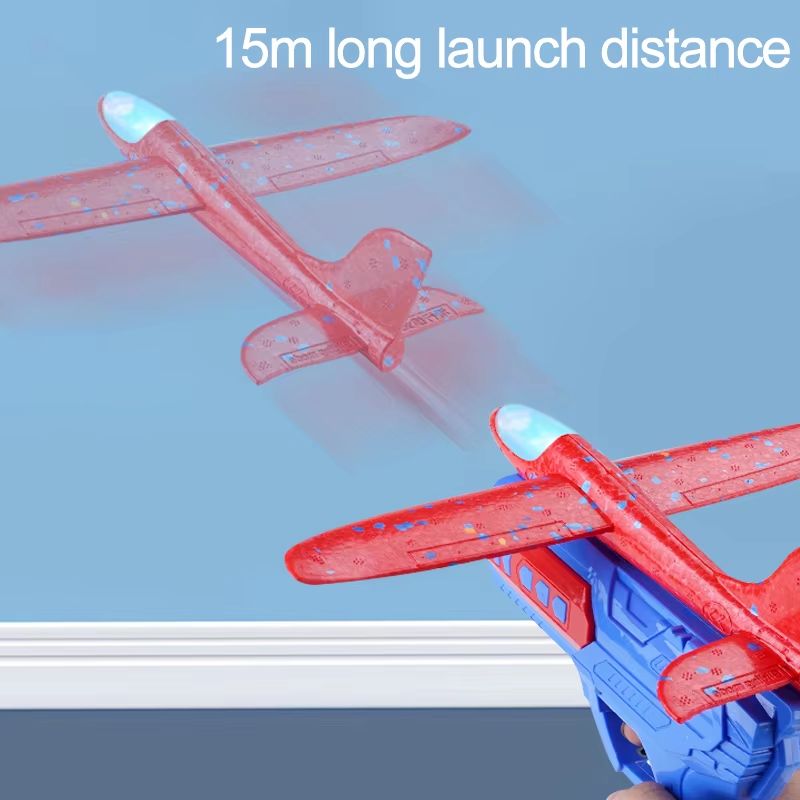 SkyBolt Foam Plane Launcher Set  Outdoor Catapult Gun With Foam Airplane For Kids 3