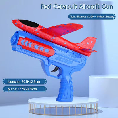 SkyBolt Foam Plane Launcher Set  Outdoor Catapult Gun With Foam Airplane For Kids 6