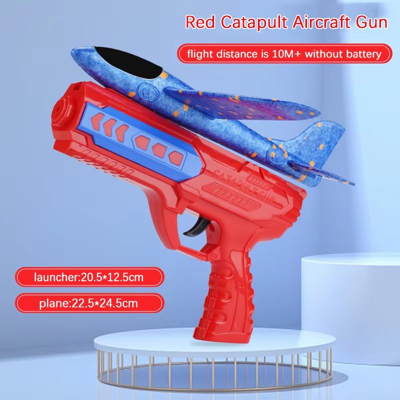 SkyBolt Foam Plane Launcher Set  Outdoor Catapult Gun With Foam Airplane For Kids 7