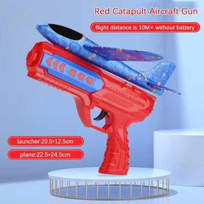 SkyBolt Foam Plane Launcher Set  Outdoor Catapult Gun With Foam Airplane For Kids 7