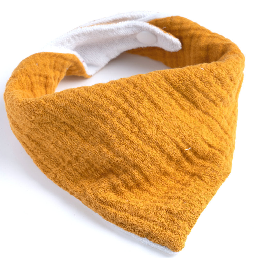 Newborn Solid Color Triangle Scarf Feeding, Baby Infant Cotton and Terry Absorbent, Saliva Towel Bandana Burp