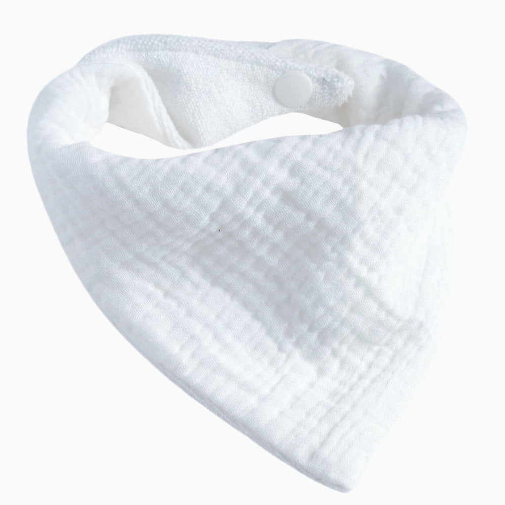 Newborn Solid Color Triangle Scarf Feeding Baby Infant Cotton And Terry Absorbent Saliva Towel Band 7