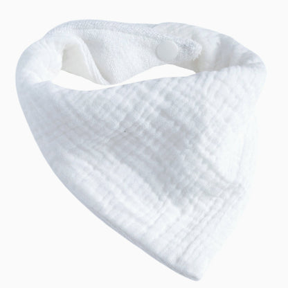 Newborn Solid Color Triangle Scarf Feeding Baby Infant Cotton And Terry Absorbent Saliva Towel Band 7