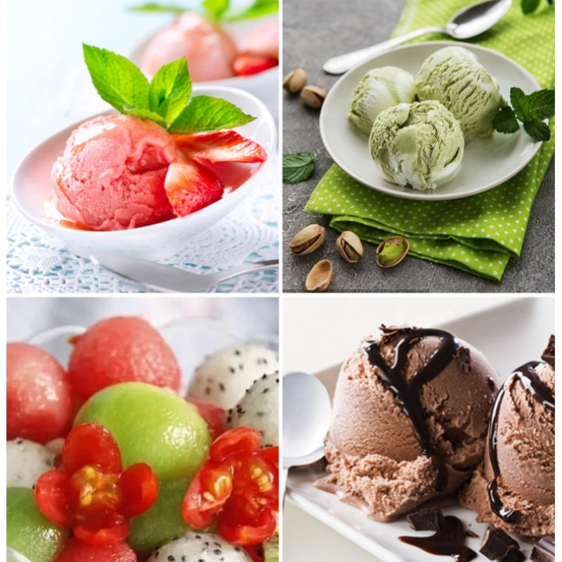 Kitchen Tools Ice Cream Spoon, Spring Handle Stainless Steel Scoop, Home Accessories Mash Potato Watermelon Ball