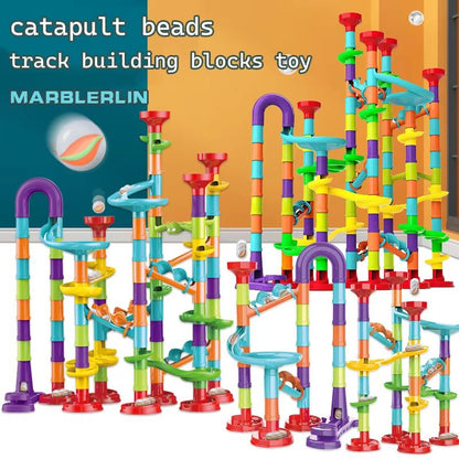 RingRun MarbleTrack  Catapult Building Set  STEM Construction Toy For Kids 2