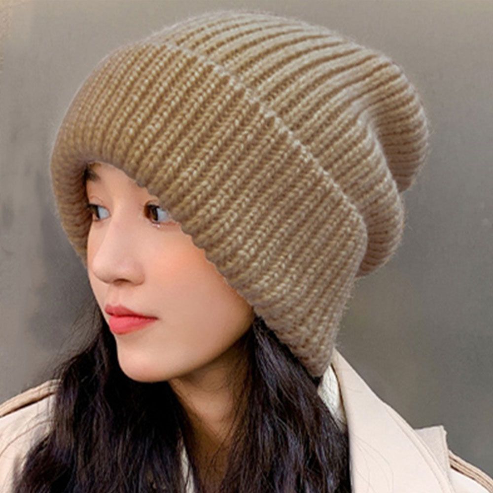 Caps Men Hats Solid Color Hip Hop Unisex Female Beanies Winter Warm Hats For Women Casual Stacking  4