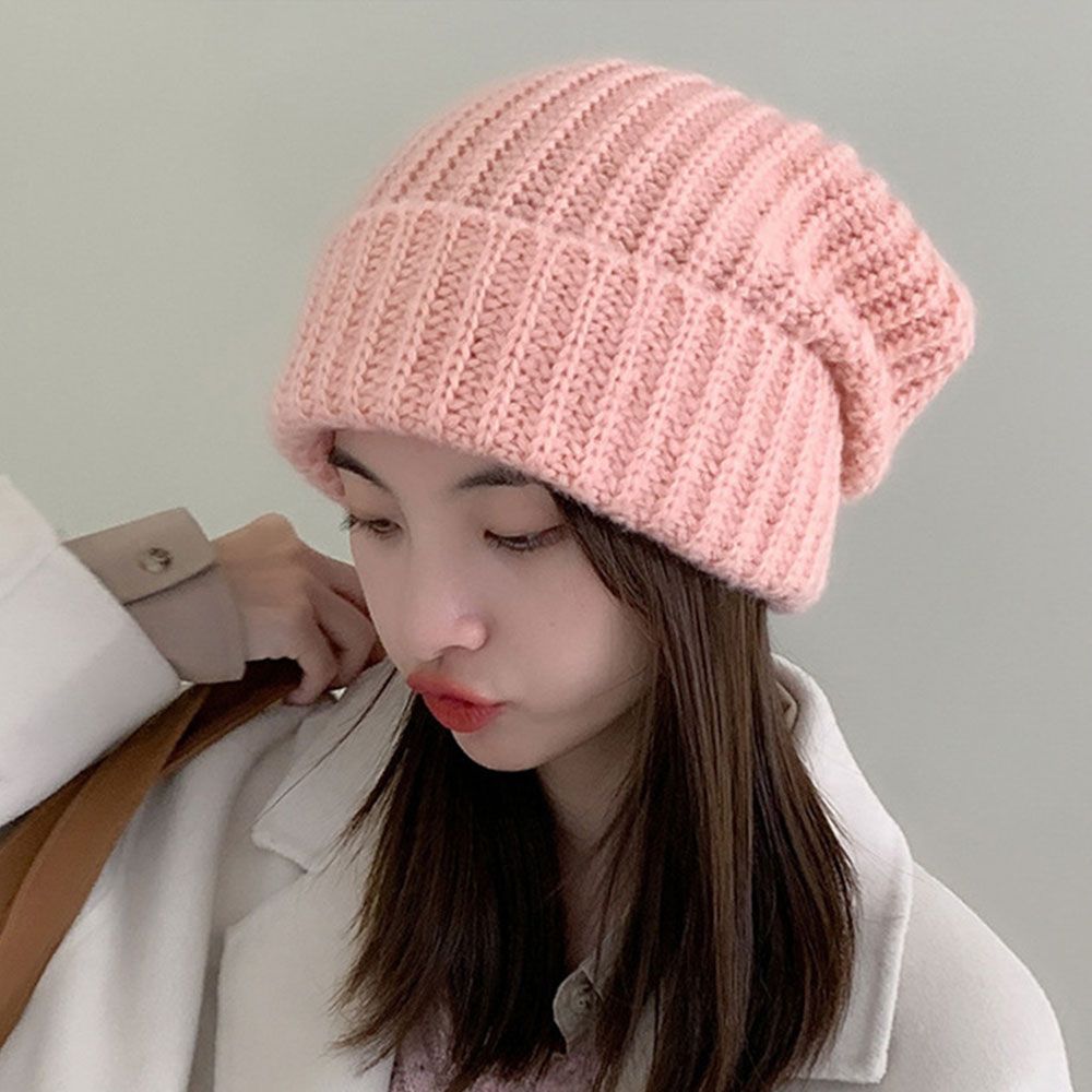 Caps Men Hats Solid Color Hip Hop Unisex Female Beanies Winter Warm Hats For Women Casual Stacking  6