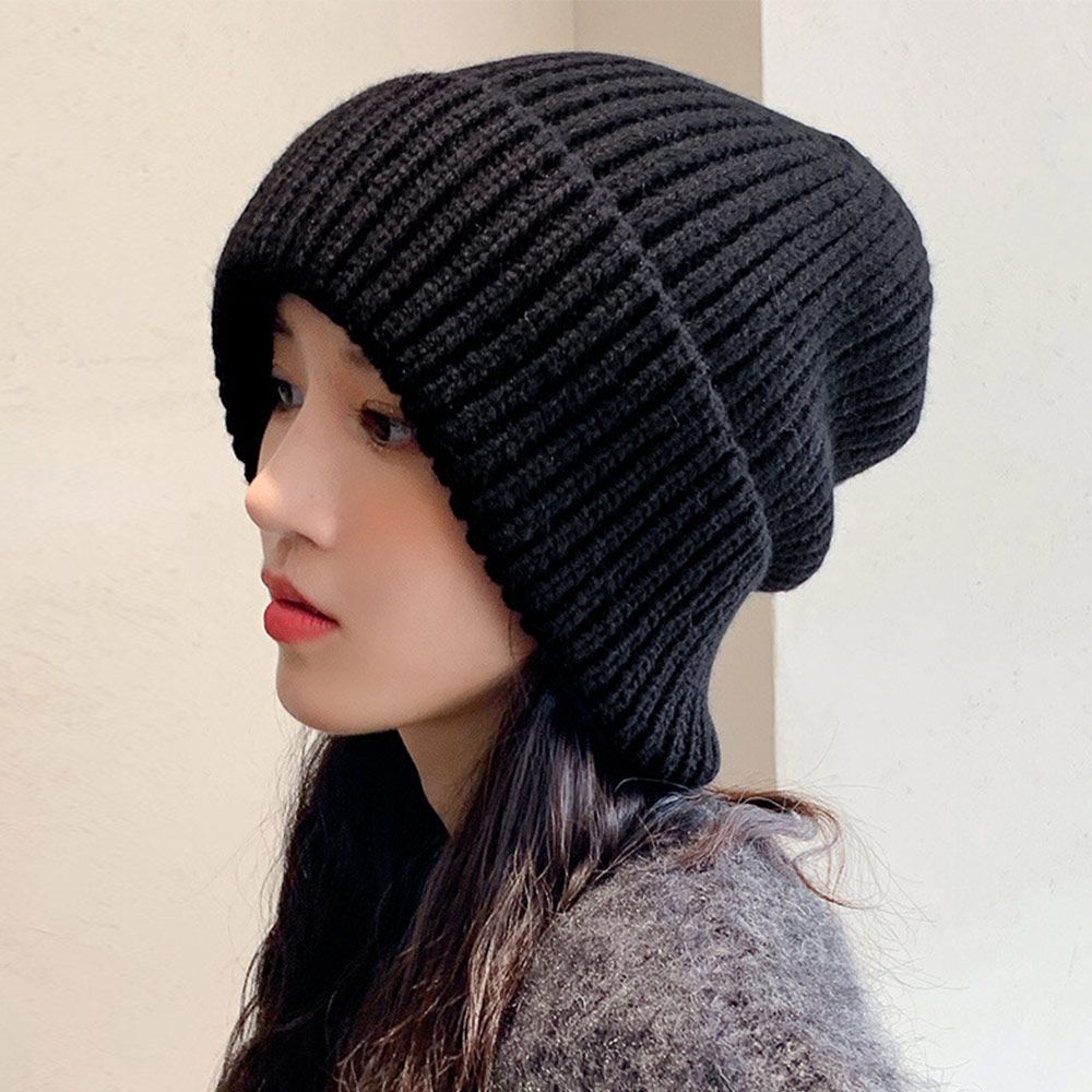 Caps Men Hats Solid Color Hip Hop Unisex Female Beanies Winter Warm Hats For Women Casual Stacking  8