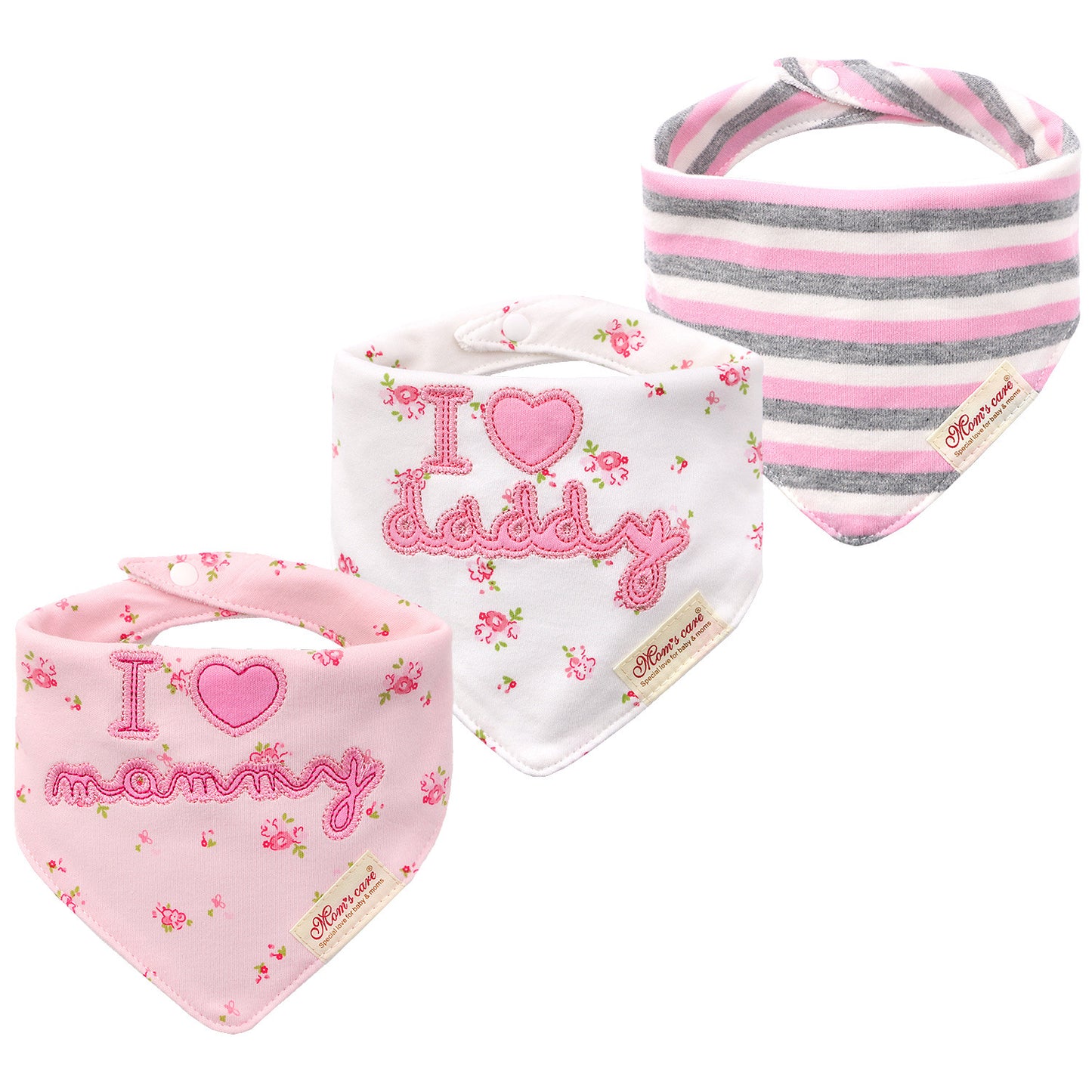 Childrens Bib Set Three Piece Baby Saliva Towel Bibs Dribble Ons Soft Boys And Girls Triangular Tow 1