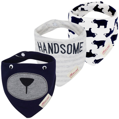 Childrens Bib Set Three Piece Baby Saliva Towel Bibs Dribble Ons Soft Boys And Girls Triangular Tow 4