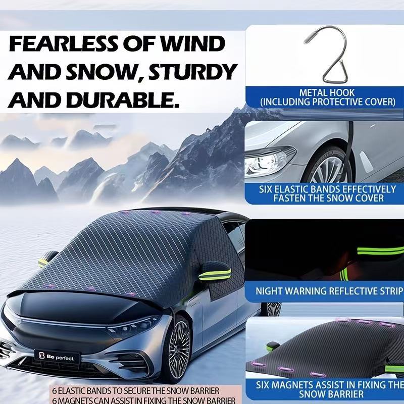 Thickened Magnetic Aluminum Plated Snow Cover Oxford Cloth Moisture Proof Sun Proof Auto Shield