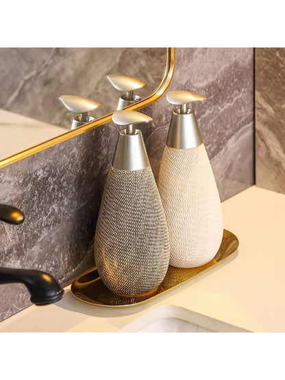 Creative Retro Style Ceramic Push Type Soap Dispenser With Pump, Hand Soap Bottle, Bathrooms Kitchens Toilets