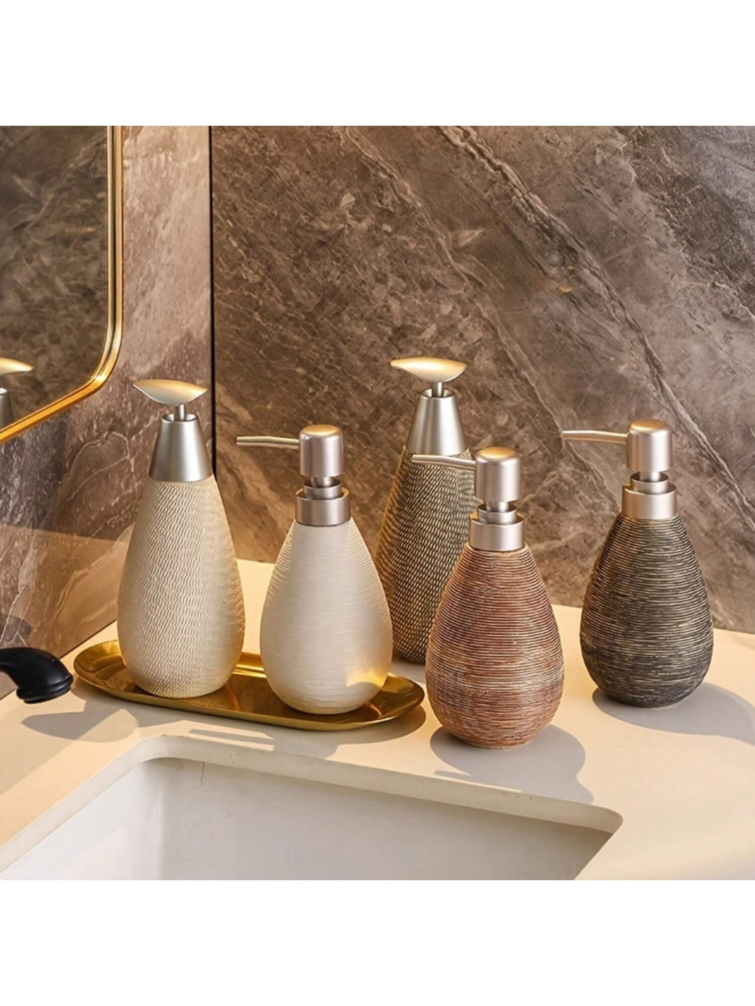 Creative Retro Style Ceramic Push Type Soap Dispenser With Pump Hand Soap Bottle Bathrooms Kitchens 1