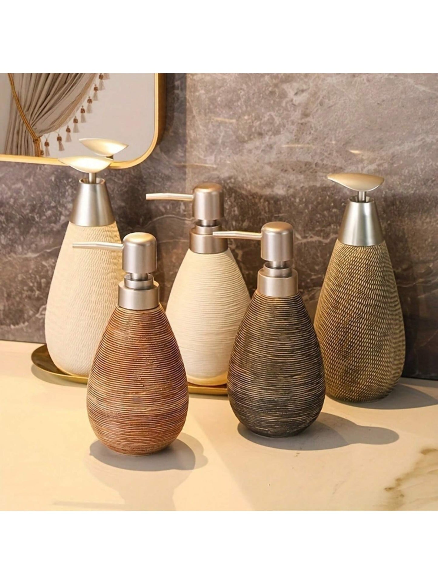 Creative Retro Style Ceramic Push Type Soap Dispenser With Pump Hand Soap Bottle Bathrooms Kitchens 2