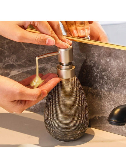 Creative Retro Style Ceramic Push Type Soap Dispenser With Pump Hand Soap Bottle Bathrooms Kitchens 3