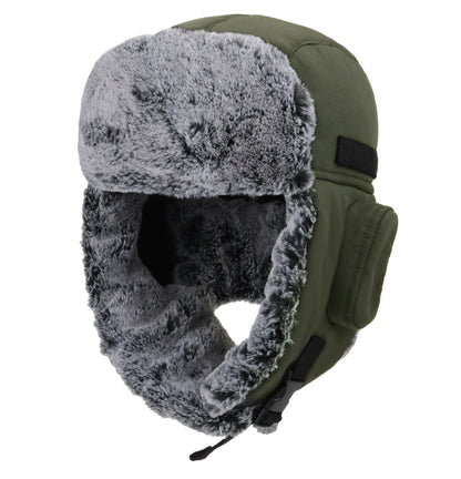 Mens Trapper Hat Connectyle Winter Warm Ushanka Hat Faux Fur Lining Windproof Waterproof Eskimo Hat 12