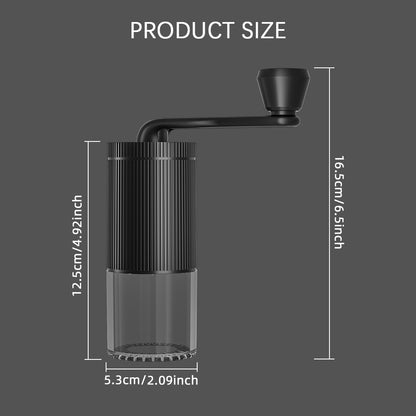 Mini Coffee Bean Grinder Manual Adjustable Settings Ultra-Portable Conical Burr Coffee Grinder for Cold Brew Camping