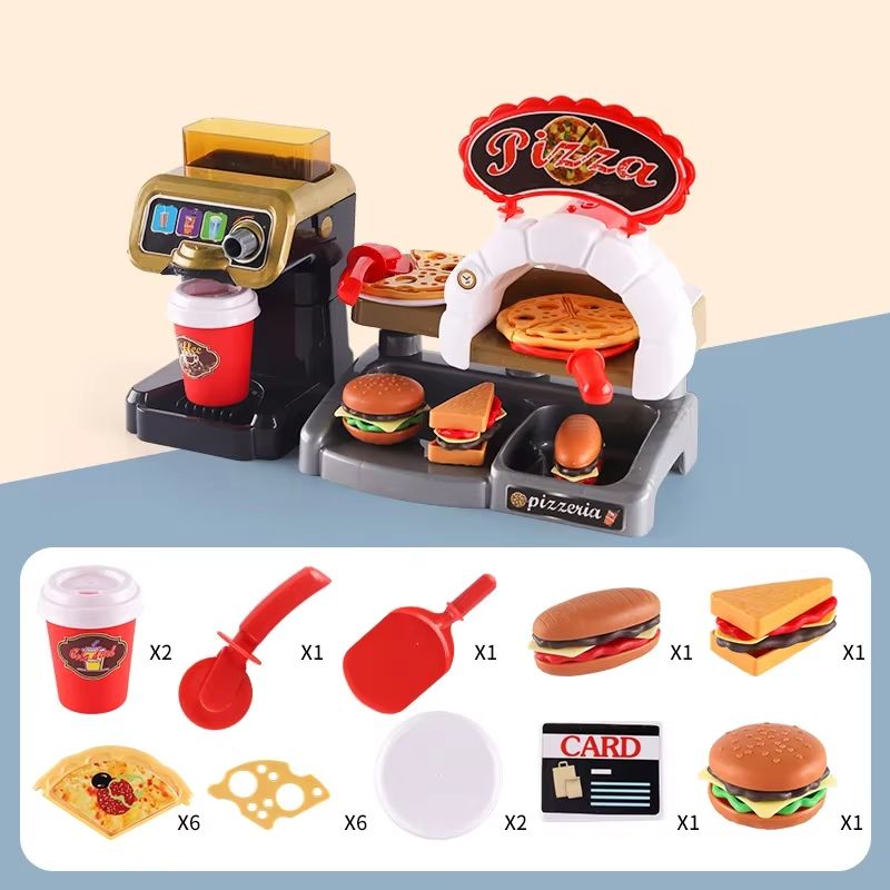 MiniDiner RolePlay Fast Food Kitchen Set  Cashier Burger  Fries Station For Kids 12