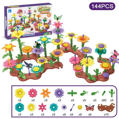 BloomBuilder DIY Flower Garden Blocks Playset  Creative Floral Garden Building Toy For Kids  Parent 9