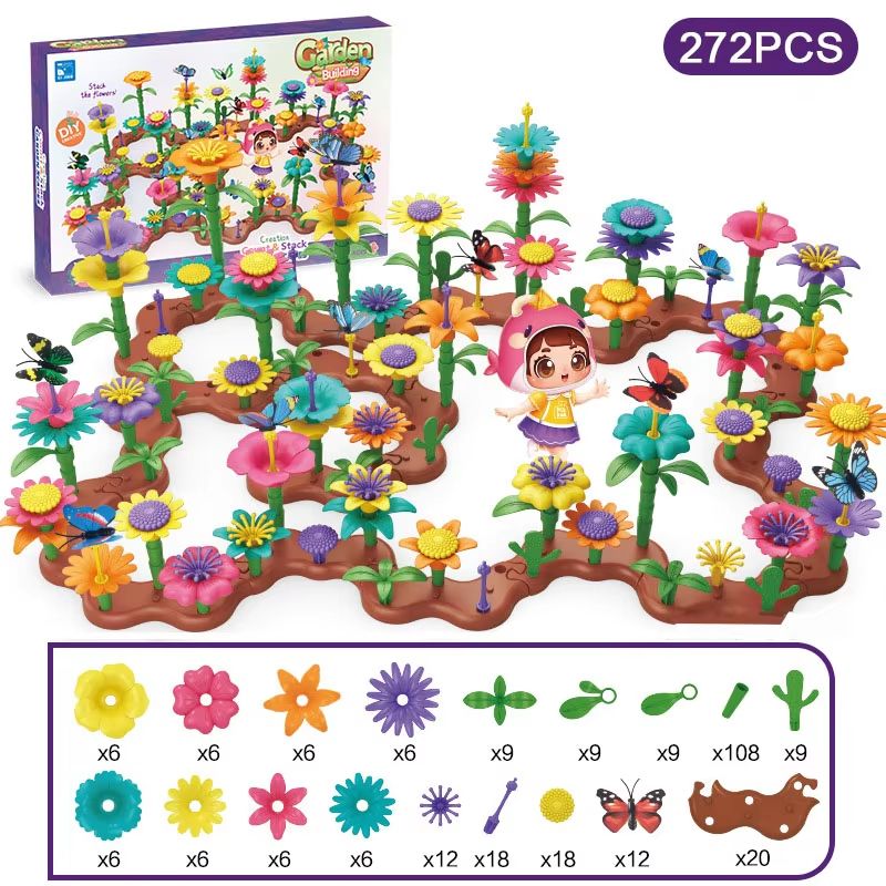 BloomBuilder DIY Flower Garden Blocks Playset  Creative Floral Garden Building Toy For Kids  Parent 11