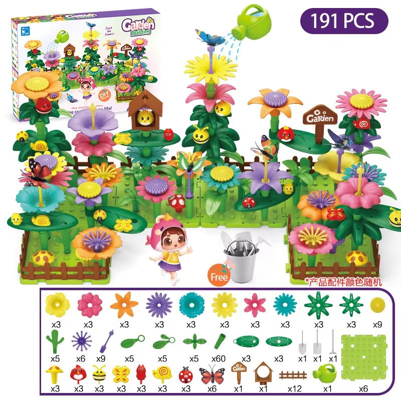 BloomBuilder DIY Flower Garden Blocks Playset  Creative Floral Garden Building Toy For Kids  Parent 12