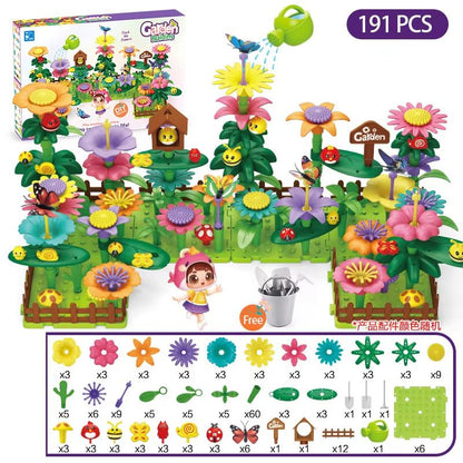 BloomBuilder DIY Flower Garden Blocks Playset  Creative Floral Garden Building Toy For Kids  Parent 12