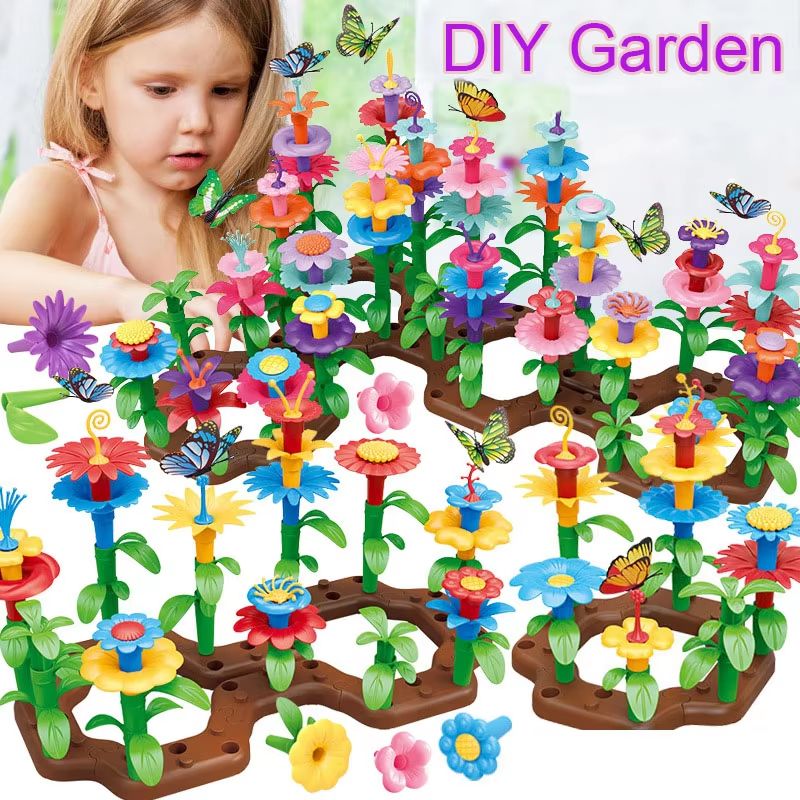 BloomBuilder DIY Flower Garden Blocks Playset  Creative Floral Garden Building Toy For Kids  Parent 3