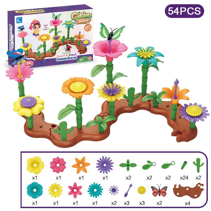 BloomBuilder DIY Flower Garden Blocks Playset  Creative Floral Garden Building Toy For Kids  Parent 7
