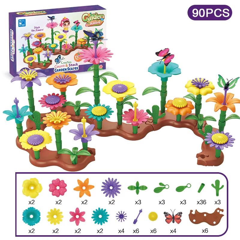 BloomBuilder DIY Flower Garden Blocks Playset  Creative Floral Garden Building Toy For Kids  Parent 8