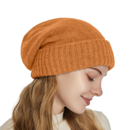 Pure Wool Knitted Womens Winter Hat Satin Lined Beanies Soft Warm Sleep Cover Elastic Fashion Slouc 7