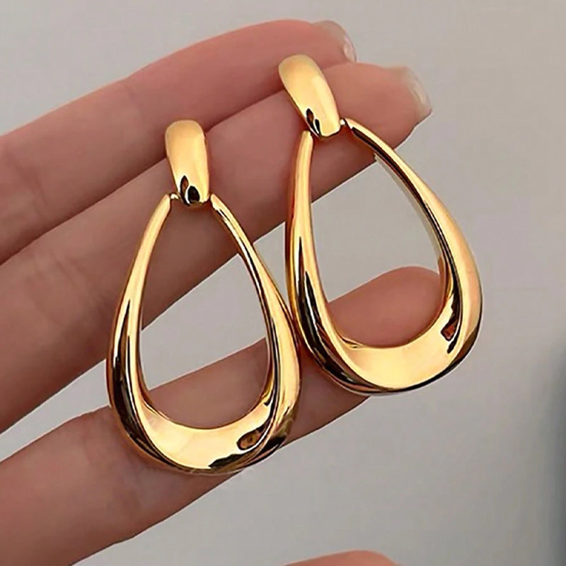 Fashion Geometric Earrings For Women, Simple French Style Jewelry, Luxurious Drop Earring, Daily Vacations Party Gifts