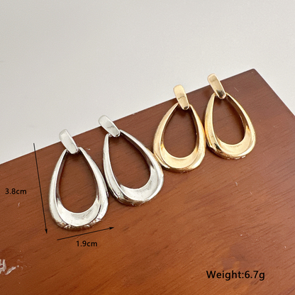 Fashion Geometric Earrings For Women Simple French Style Jewelry Luxurious Drop Earring Daily Vacat 5