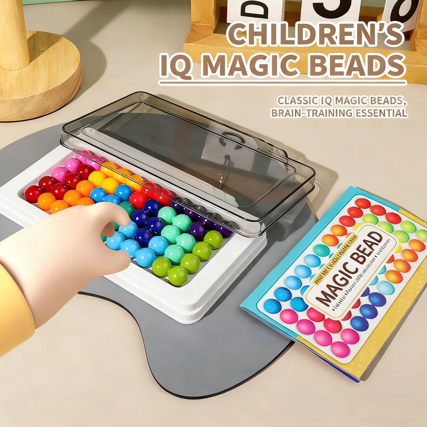 BrainBlocks 40-Challenge IQ Puzzle Game Set – 12-Piece 2D & 3D Blocks for Kids' Reasoning & Spatial Play