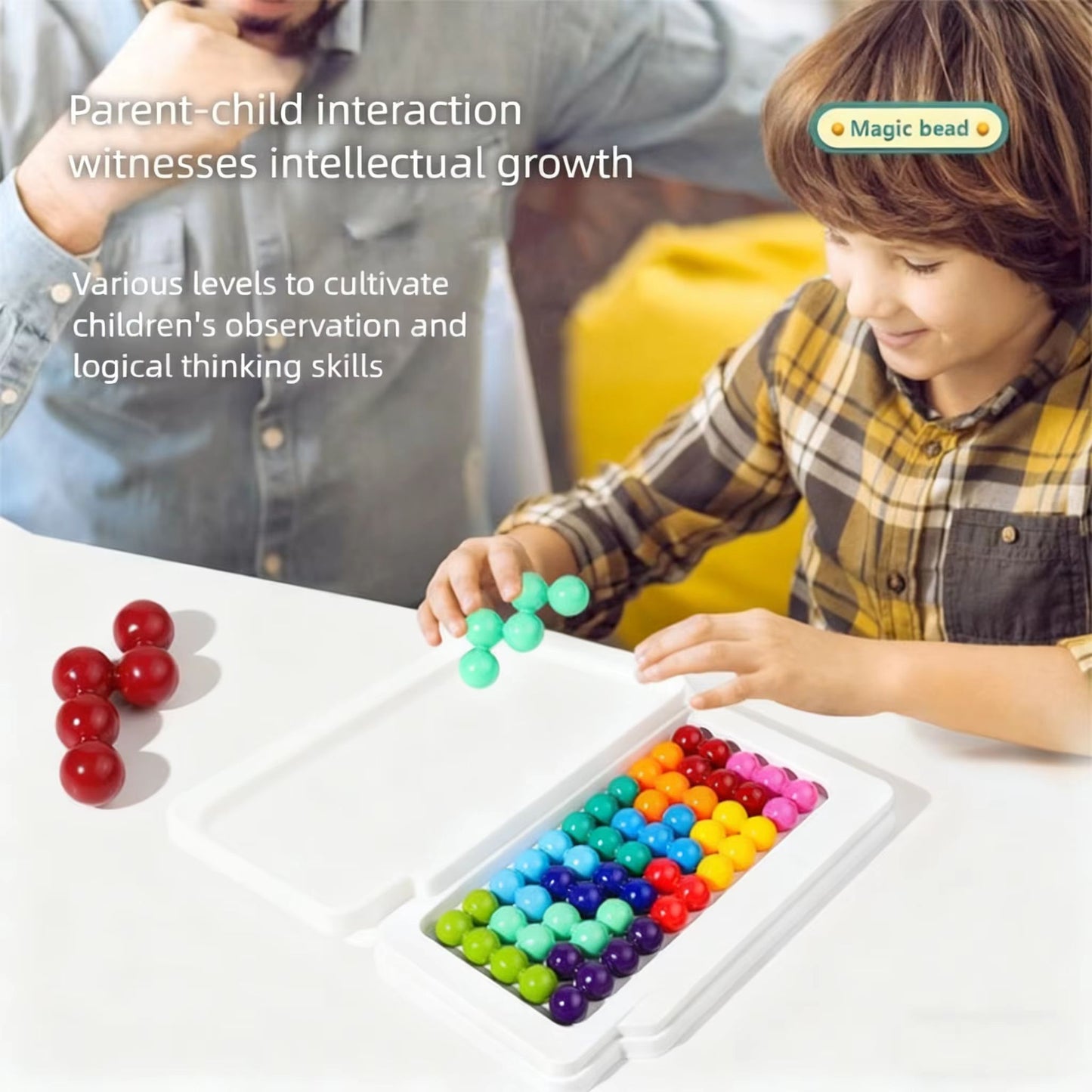 BrainBlocks 40Challenge IQ Puzzle Game Set  12Piece 2D  3D Blocks For Kids Reasoning  Spatial Play 1