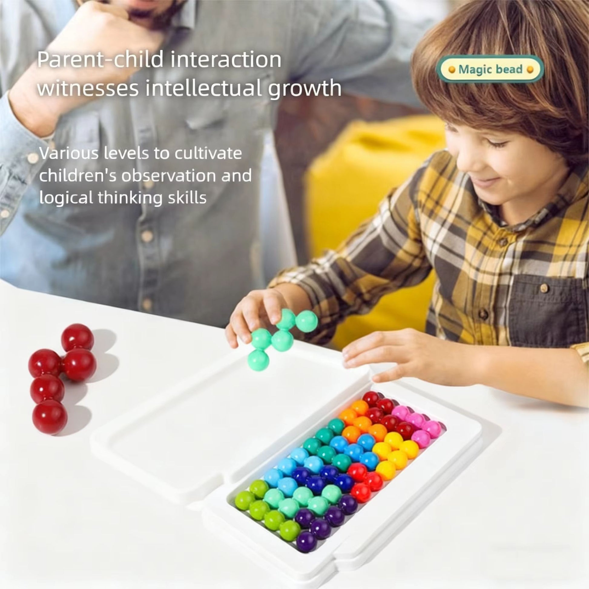 BrainBlocks 40Challenge IQ Puzzle Game Set  12Piece 2D  3D Blocks For Kids Reasoning  Spatial Play 1