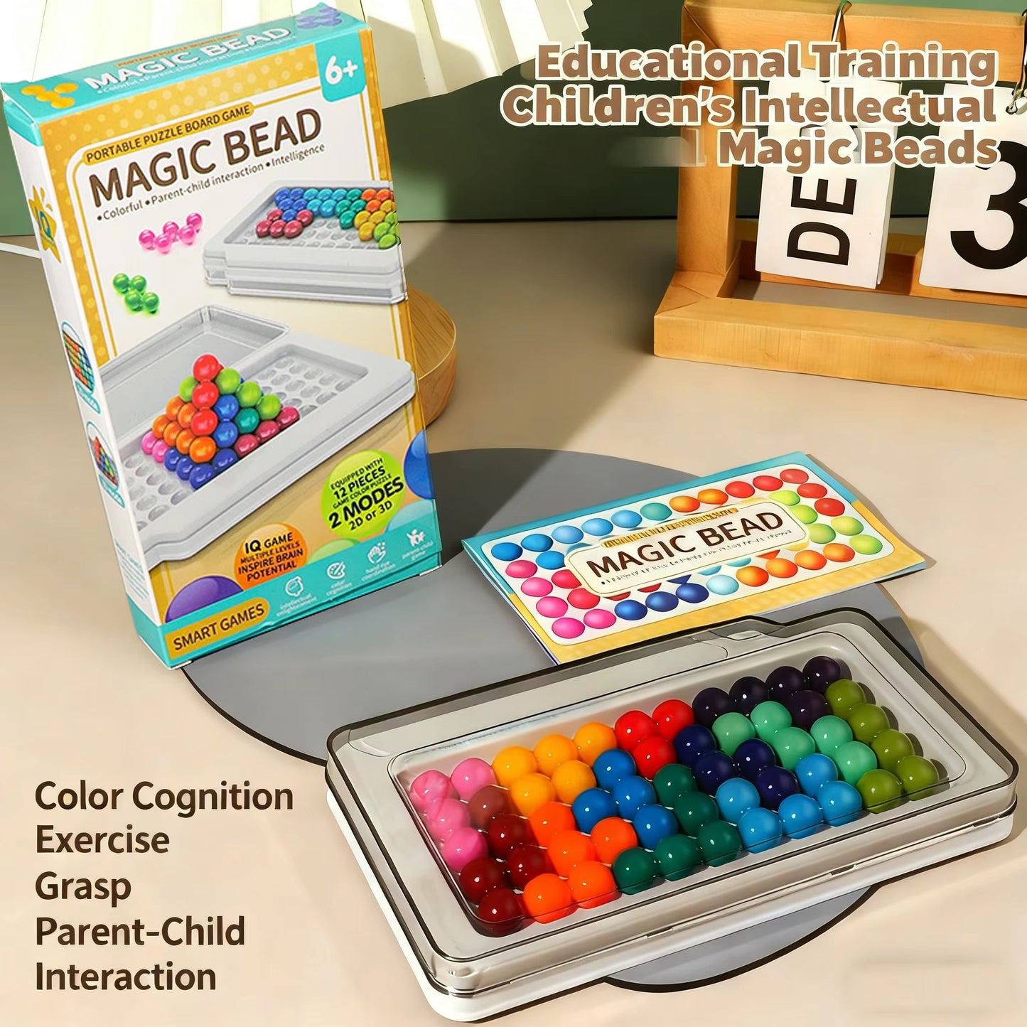 BrainBlocks 40Challenge IQ Puzzle Game Set  12Piece 2D  3D Blocks For Kids Reasoning  Spatial Play 2