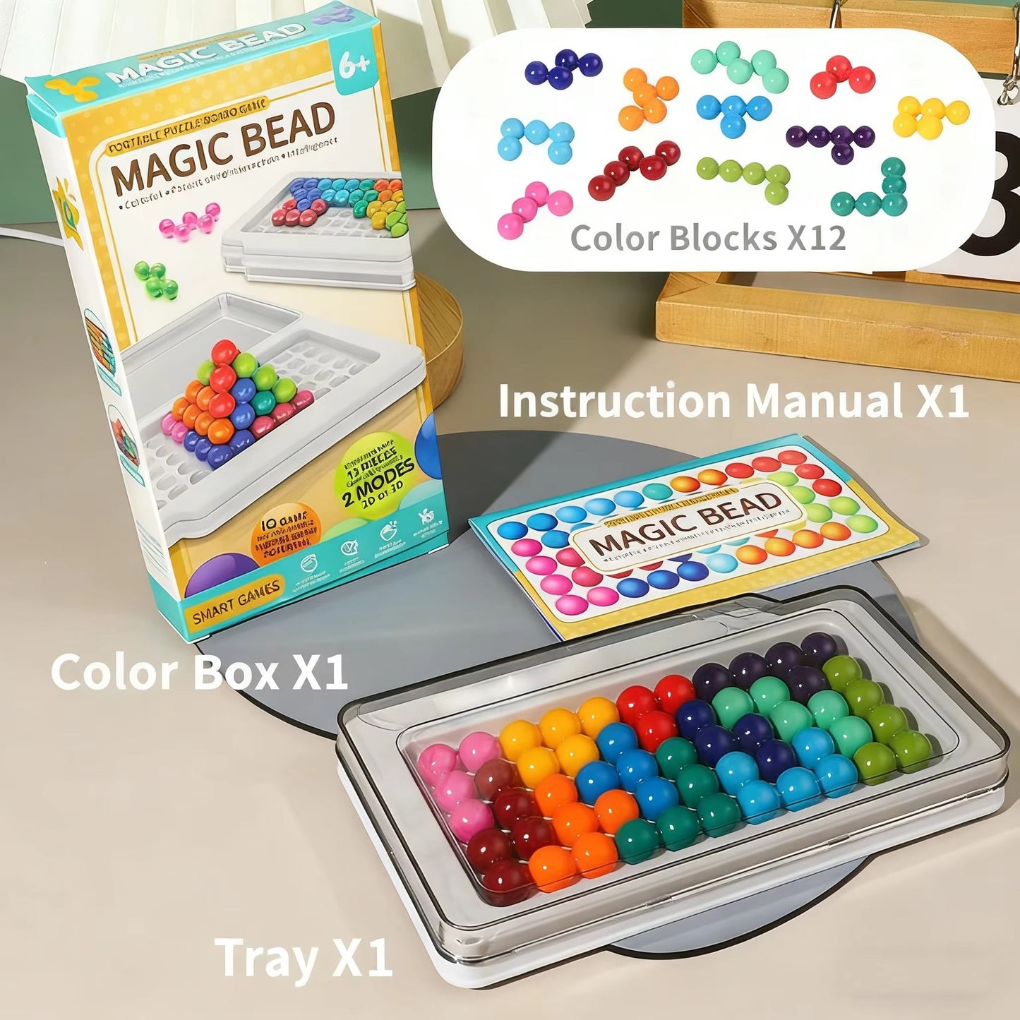 BrainBlocks 40Challenge IQ Puzzle Game Set  12Piece 2D  3D Blocks For Kids Reasoning  Spatial Play 4