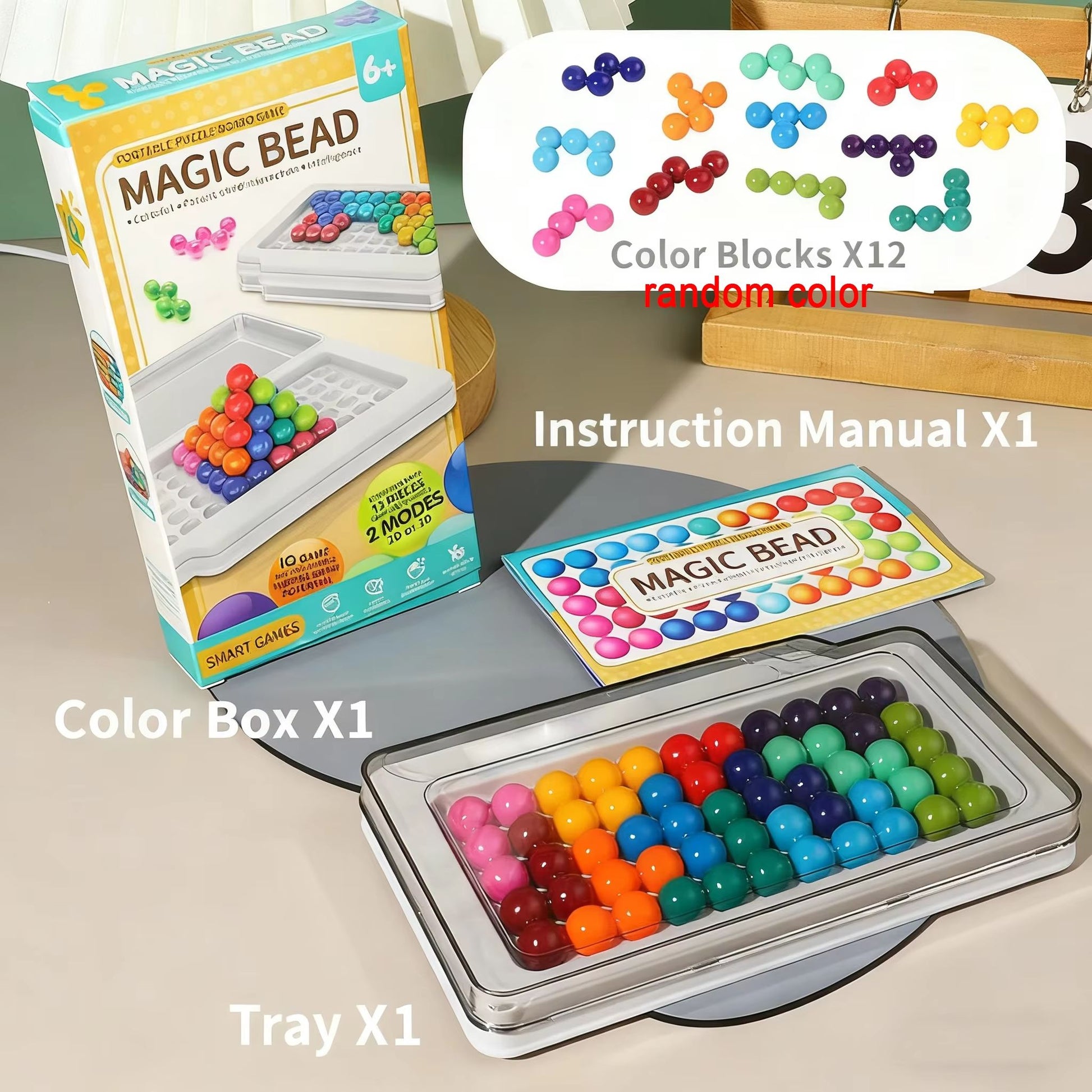 BrainBlocks 40Challenge IQ Puzzle Game Set  12Piece 2D  3D Blocks For Kids Reasoning  Spatial Play 6