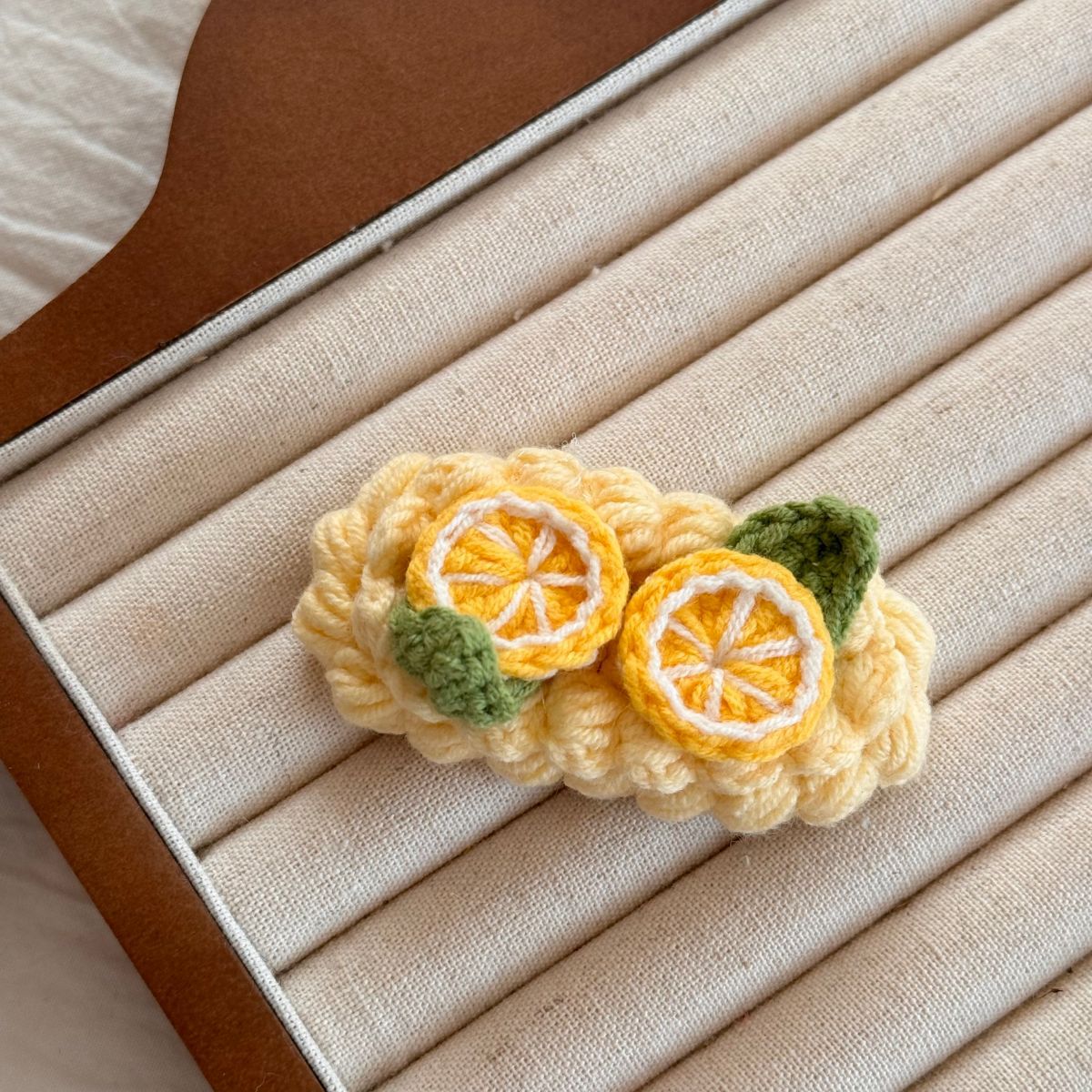 Cute Hairpin Cartoon Fruit Handmade Wool Crocheted Sweet Style Autumn And Winter BB Clip Bangs Clip 5