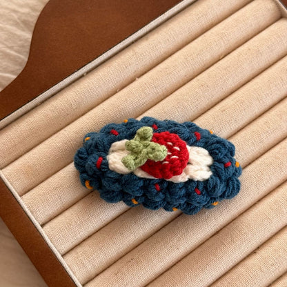 Cute Hairpin Cartoon Fruit Handmade Wool Crocheted Sweet Style Autumn And Winter BB Clip Bangs Clip 7